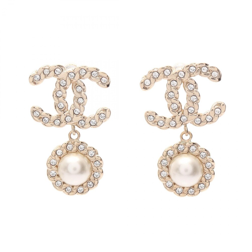 Chanel B20V Coco Mark Pierced Earrings #358109C10B